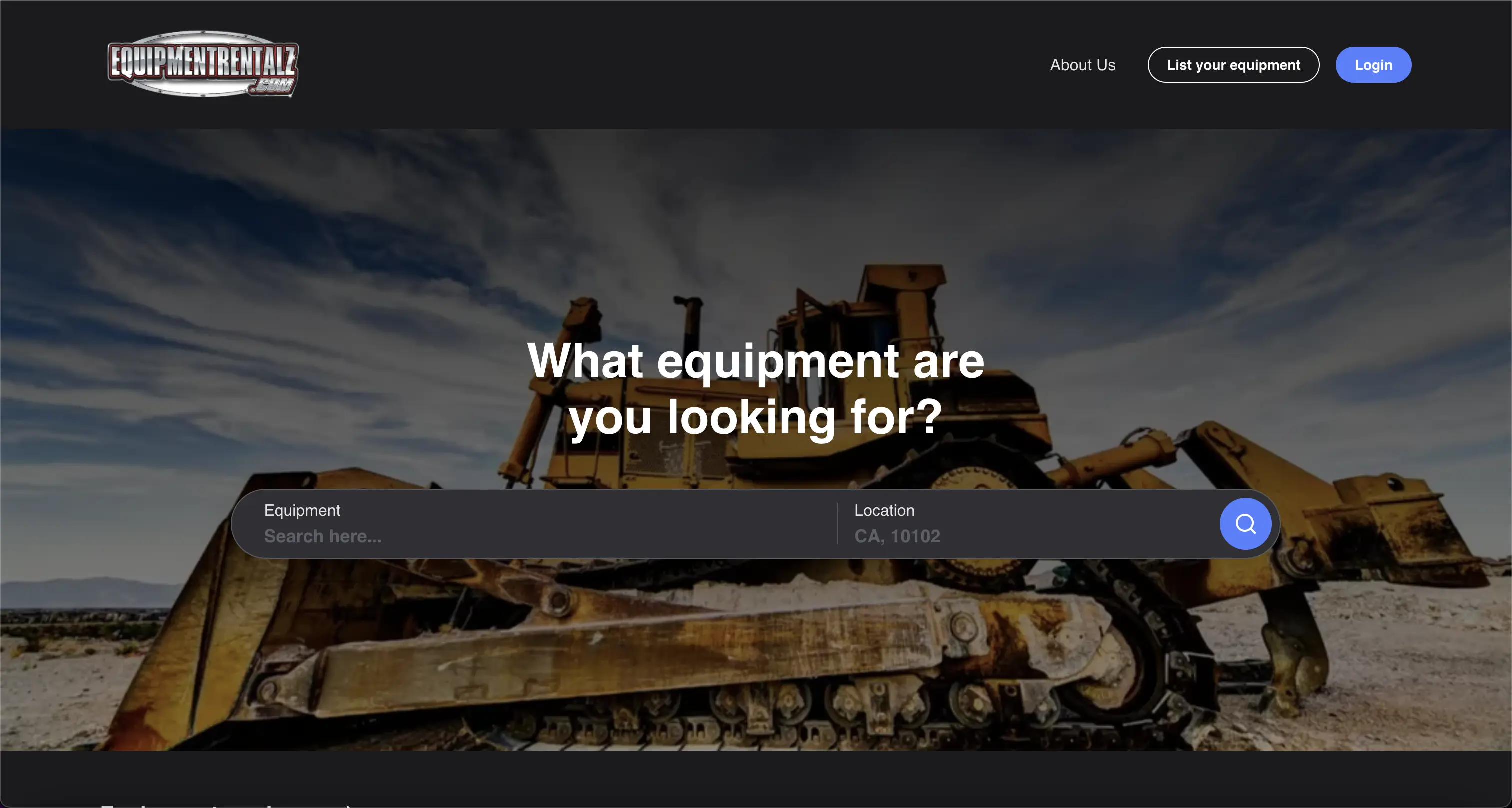 Equipment Rentalz project preview